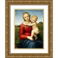 thumbnail image 1 of Raphael 25x32 Gold Ornate Wood Framed with Double Matting Museum Art Print Titled - The Small Cowper Madonna, c. 1505, 1 of 4