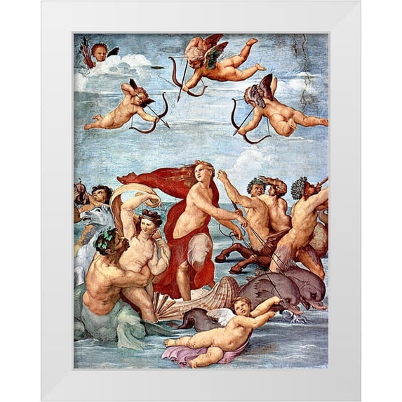 Raphael 25x32 White Modern Wood Framed Museum Art Print Titled - The Triumph of Galatea