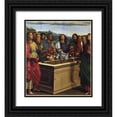 thumbnail image 1 of Raphael 26x29 Black Ornate Wood Framed with Double Matting Museum Art Print Titled - Coronation Of The Virgin Detail, 1 of 4
