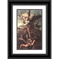 thumbnail image 1 of Raphael 2x Matted 18x24 Black Ornate Framed Art Print 'St. Michael Overwhelming the Demon', 1 of 2
