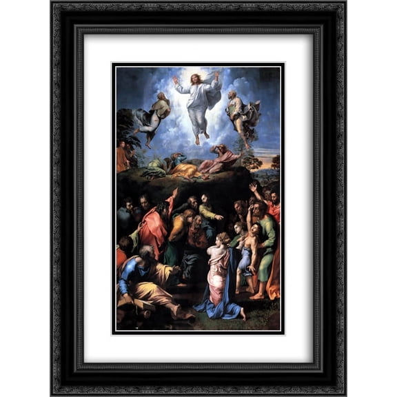 Raphael 2x Matted 20x24 Black Ornate Framed Art Print 'The Transfiguration'