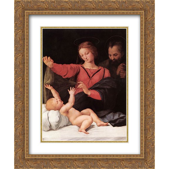 Raphael 2x Matted 20x24 Gold Ornate Framed Art Print 'The Madonna of Loreto'
