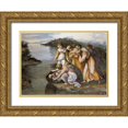 thumbnail image 1 of Raphael 32x24 Gold Ornate Wood Framed with Double Matting Museum Art Print Titled - Moses Found In The Bulrushes, 1 of 4