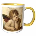 thumbnail image 1 of 3drose, Raphael – Angel Right, 15oz Two-tone Yellow Mug, 1 of 6