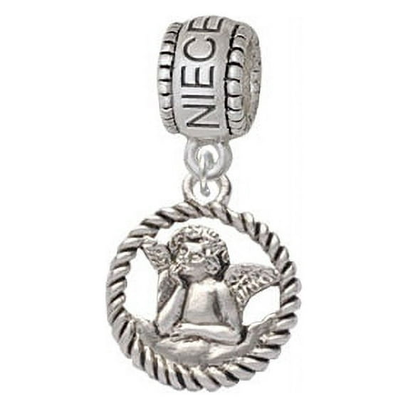 Raphael Angel in Rope Wreath - Niece Charm Bead