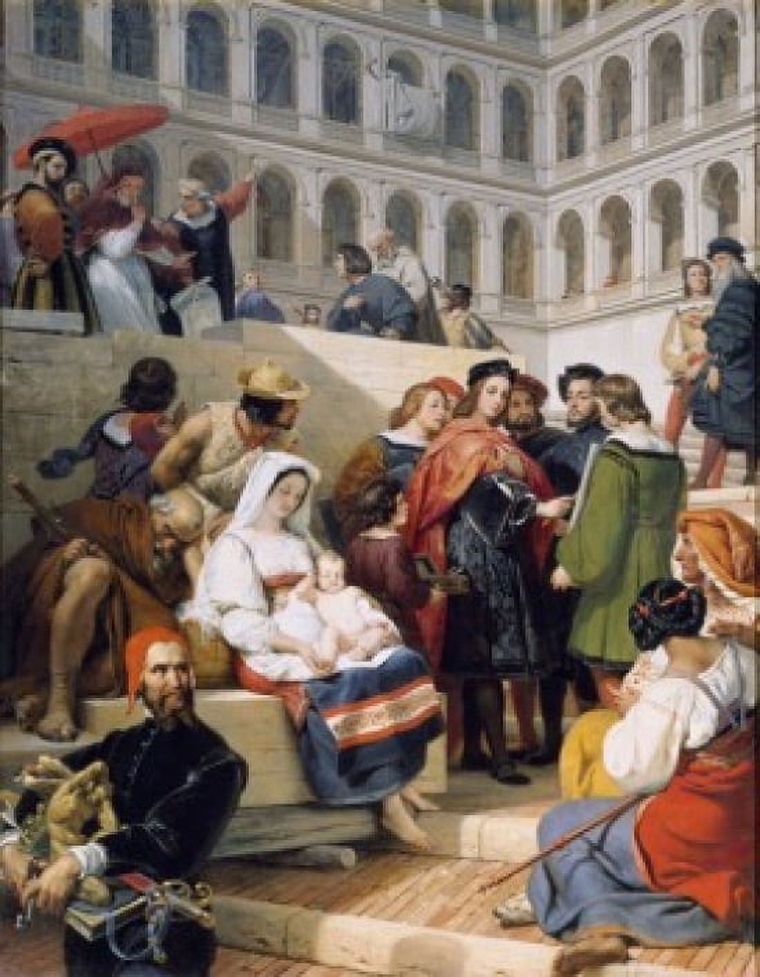 Raphael At Vatican by Horace Vernet painting Paris Musee du Louvre Canvas Art - Horace Vernet (18 x 24)