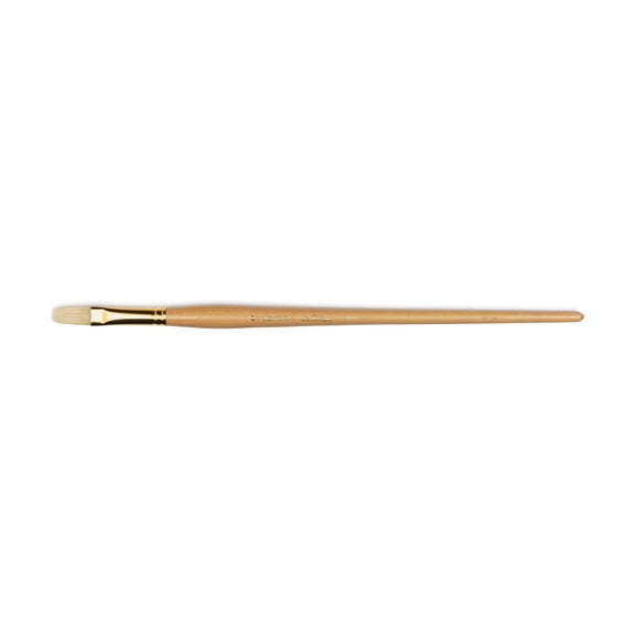 Raphael D'Artigny Interlocked White Bristle Brush, Flat, Size 10