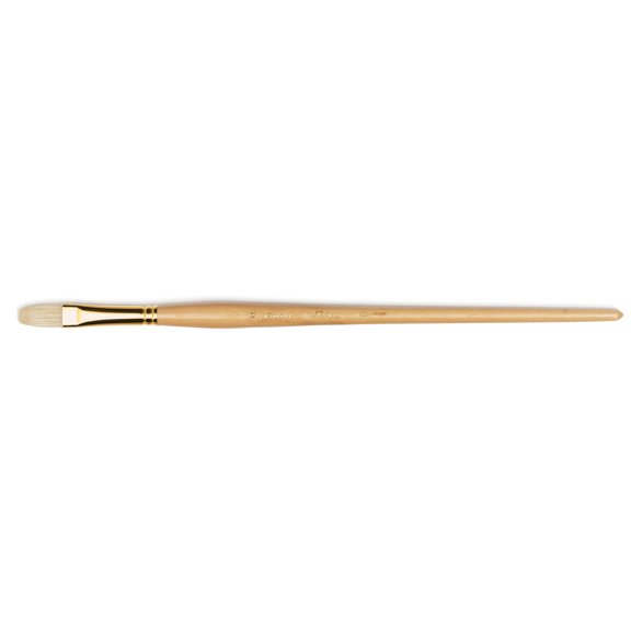 Raphael D'Artigny Interlocked White Bristle Brush, Flat, Size 12