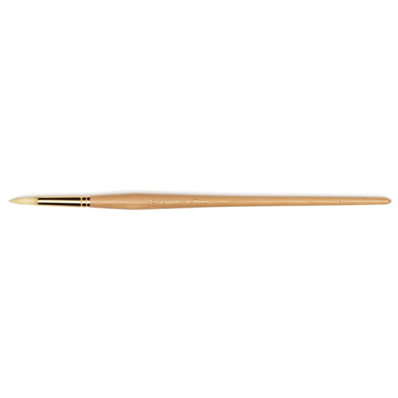 Raphael D'Artigny Interlocked White Bristle Brush, Round, Size 12