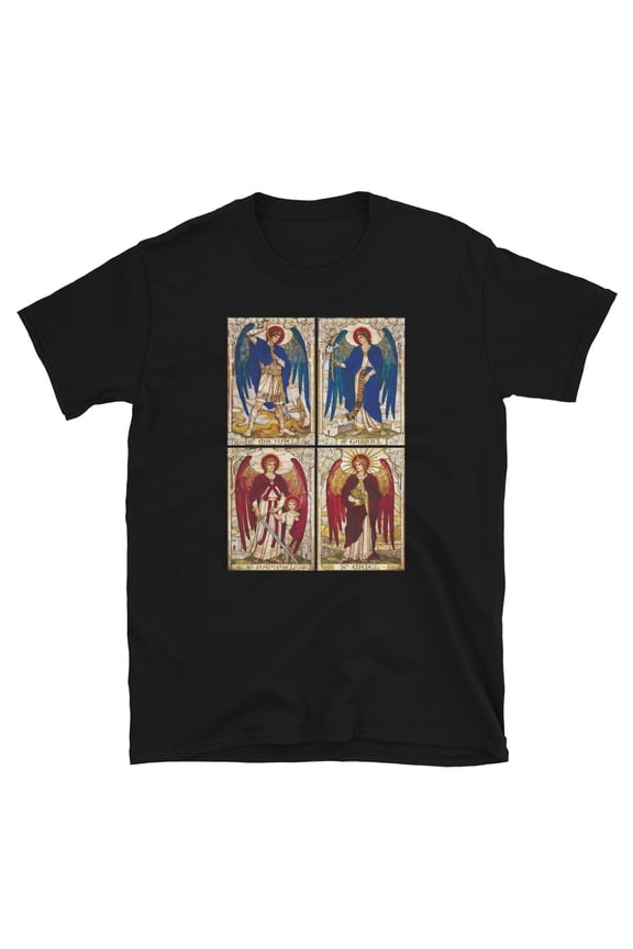 Raphael, Gabriel, Michael, Uriel, Pagan, Religious, Printed T-Shirt