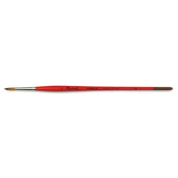 Raphael Kaerell Long Handle Oil & Acrylic Brush, Round, Size 12