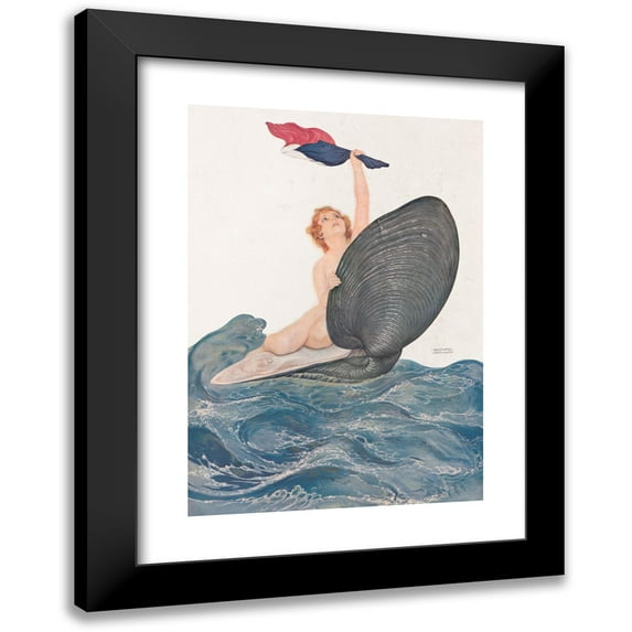 Raphael Kirchner 18x24 Black Modern Framed Museum Art Print Titled - Long Live France (1917)