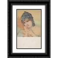 thumbnail image 1 of Raphael Kirchner 2x Matted 18x24 Black Ornate Framed Art Print 'Gleaner', 1 of 2