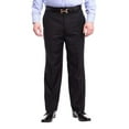 thumbnail image 1 of Raphael Men's Washable Flat Front Classic Fit Navy Blue Dress Pants, 1 of 2