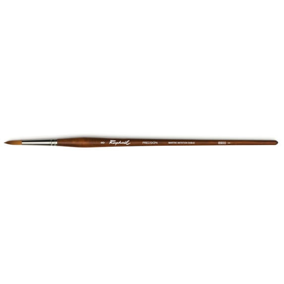 Raphael Precision Long Handle Brush, Round, 8