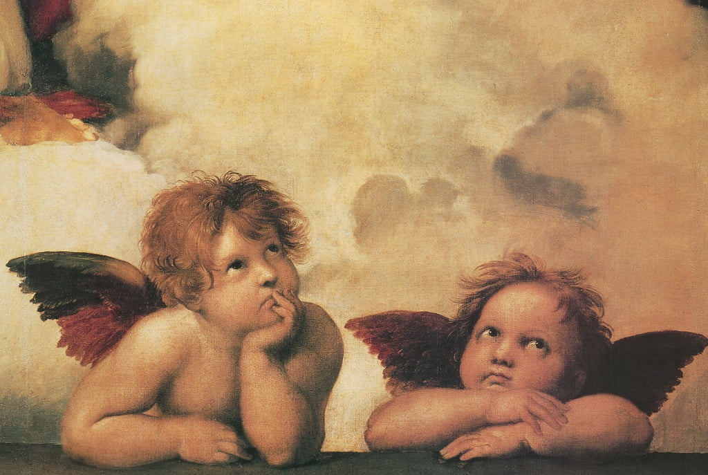 Raphael Winged Cherubs Romantic Renaissance Wall Art Poster 12x18