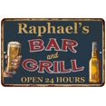 thumbnail image 1 of Raphael's Green Bar and Grill Metal Sign 8x12 Decor 108120044824, 1 of 1