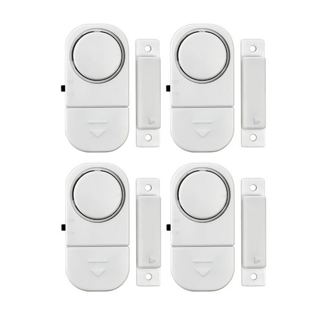Raphary 2 pcs Wireless Burglar Security Alarm System Home Window and Door Entry Defense Magnetic Sensor Battery Operated for Home Garage Balcony Pool Sliding Doors Cabinets & More