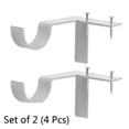 thumbnail image 1 of Raphary Curtain Rod Holders 3.51” Silver No Drill Brackets (2 Count), 1 of 6