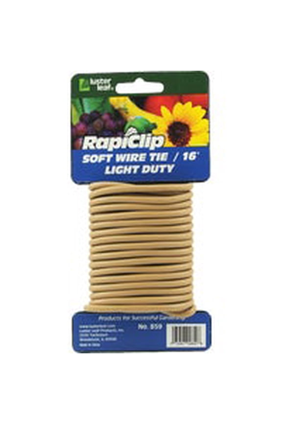 Rapiclip Garden Rubber Twist Tie - Multi-Purpose - 16' Brown PVC/Rubber