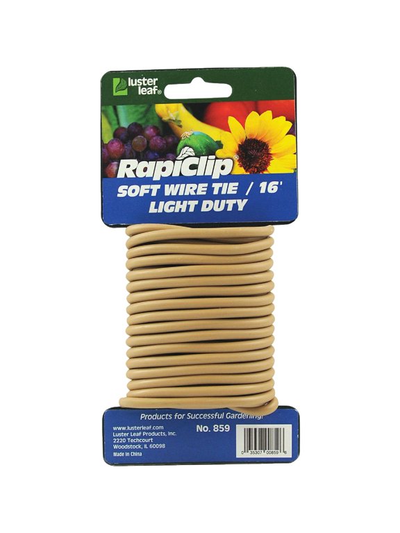 Rapiclip 16 Ft. Brown PVC/Rubber Light-Duty Garden Twist Tie 859