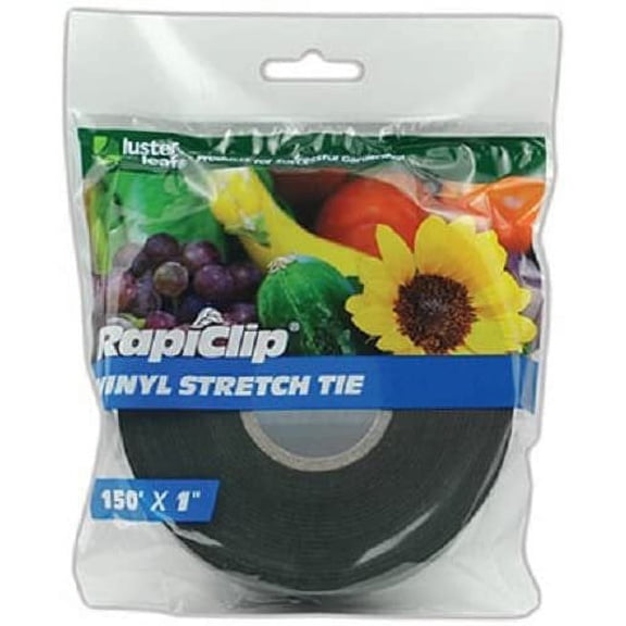 Rapiclip Luster Leaf 845 1" x 150' Extra Wide Vinyl Stretch Plant/Tomato Tie - Quantity 15 Residential Use, Standard Application