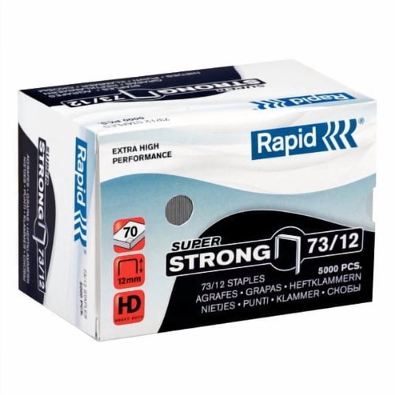 Rapid 73/12 Staples R31 1/2" (12mm) Leg Length (Pack 5000) for HD31 Plier Stapler