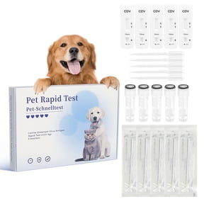 Rapid 5-Piece Healthy Test Kit for Dogs - Accurate & Quick Home Detection of CDV in Ocular, Nasal in 5-10 Minutes! Easy to Use Non-Invasive Diagnosis Tool Suitable for All Breeds & Ages