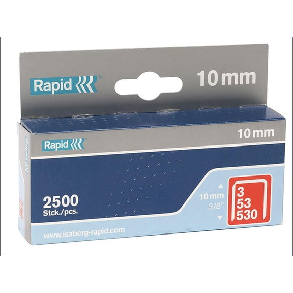 Rapid - 53/10B 10mm Galvanised Staples (Box 2500)