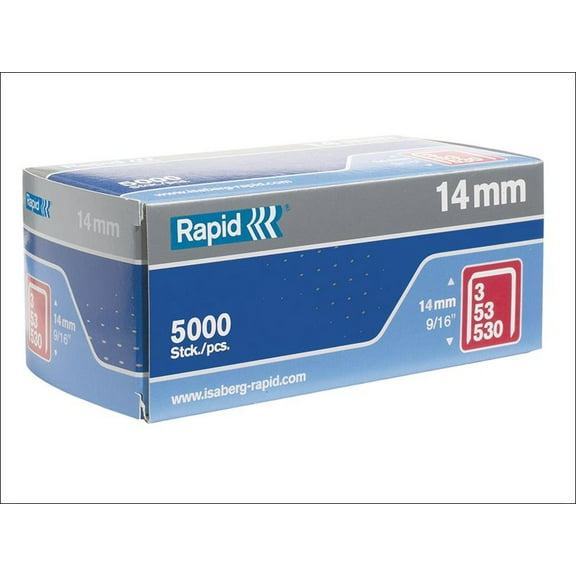 Rapid - 53/14B 14mm Galvanised Staples (Box 5000)