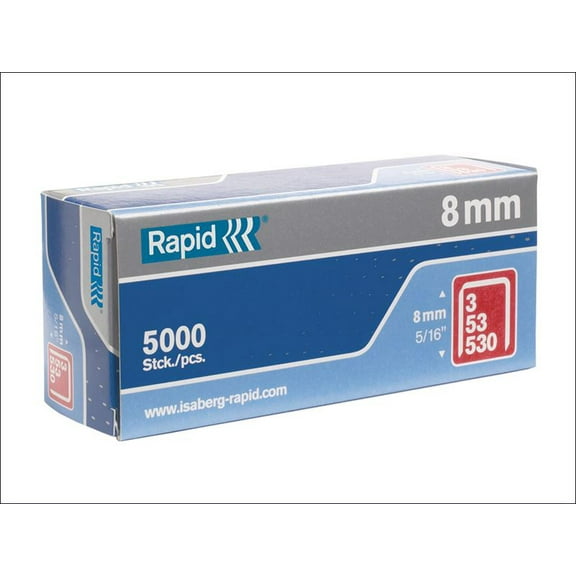 Rapid - 53/8B 8mm Galvanised Staples (Box 5000)