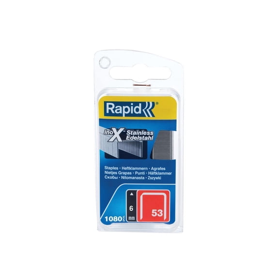 Rapid 53 Series Stainless Steel Fine Wire Staples