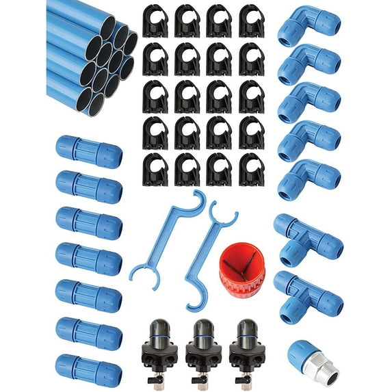Rapid Air F28235 1 Inch Fastpipe 235 Ft Compressed Air Piping System Master Kit