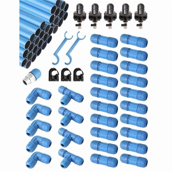 Rapid Air Products RPAF28240 Compressed Air Piping Master Kit - 1 in., 240 ft., Aluminum, Blue