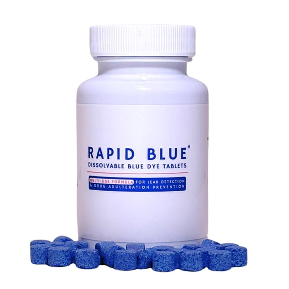 Rapid Blue 100 Leak Detector Dye Tablets Toilet Detection