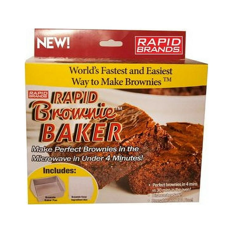 Rapid Brands Brownie Maker | Microwave Delicious Brownies in 4 Minutes |  Perfect for Dorm, Kitchen, or Office | Dishwasher-Safe, Microwaveable, and