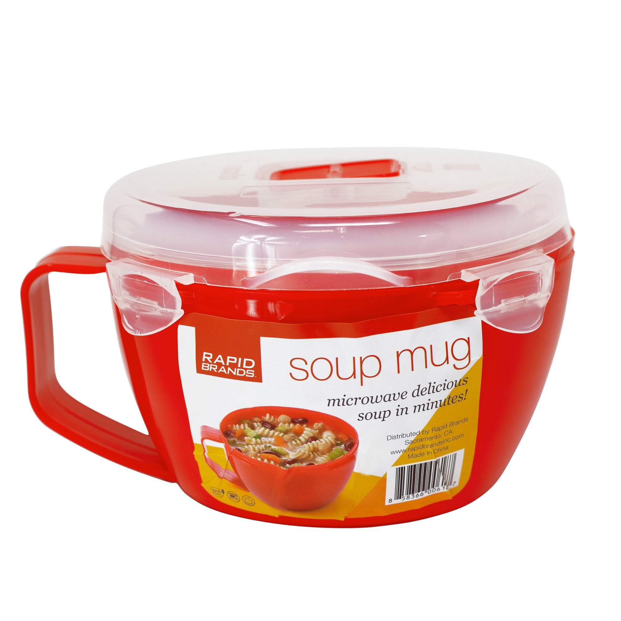 Haifle Microwave Soup Bowls with Lids, 23oz Solid Color Noodle Bowl with Lid, Bowl with Handle, Soup Mug with Lid-yellow-650ml/23oz