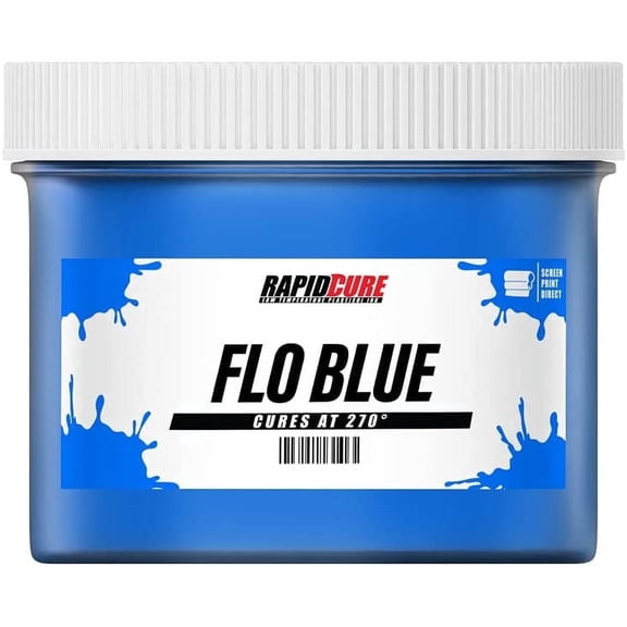 Rapid Cure Fluorescent Blue Plastisol Ink for Screen Printing (5 Gallon - 640oz.) - Low Temp. Screen Printing Ink, Fast Curing Plastisol Ink by Screen Print Direct - Shirt Printing Ink for Silk