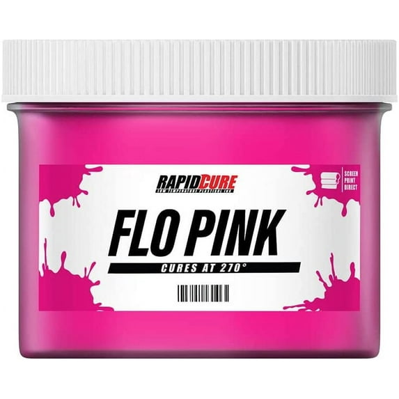 Rapid Cure Fluorescent Pink Screen Printing Ink (Gallon - 128oz.) - Plastisol Ink for Screen Printing Fabric - Low Temperature Curing Plastisol by Screen Print Direct - Fast Cure Ink for Silk