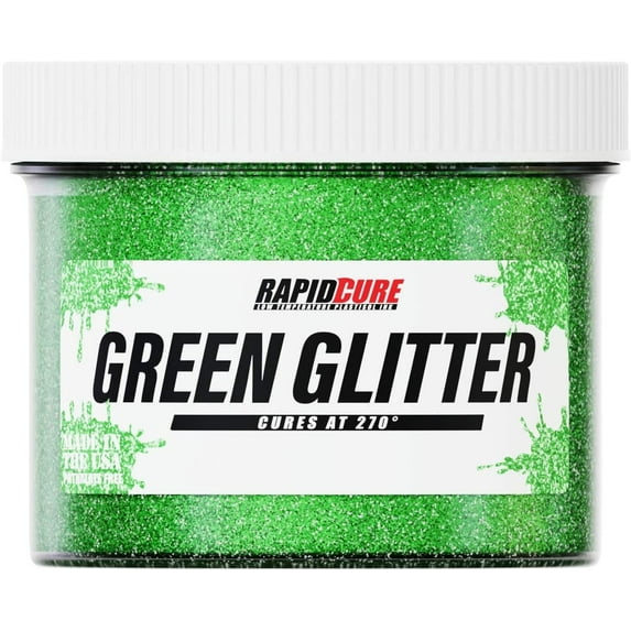 Rapid Cure Green Glitter Screen Printing Ink - Silk Screen Ink for Fabric and Textiles, Non Phthalate Formula for Shirt Printing - Perfect Addition to Your Screen Printing Kit (Quart - 32 oz.)