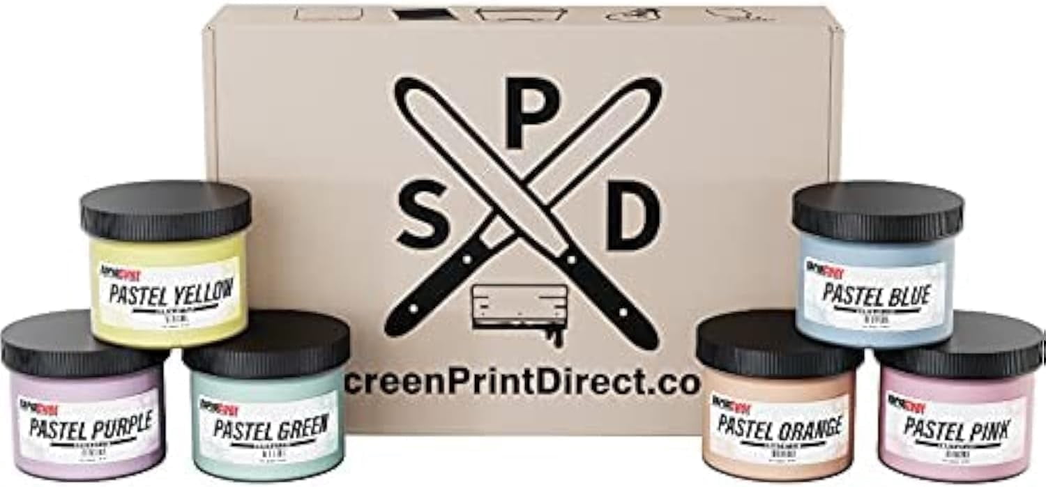Rapid Cure Ink Kits Pastel for Screen Printing Low Temp Cure 6 – 8oz from Commercial Screen Printing to Kids Screen Printing This is The Perfect Screen Print kit.