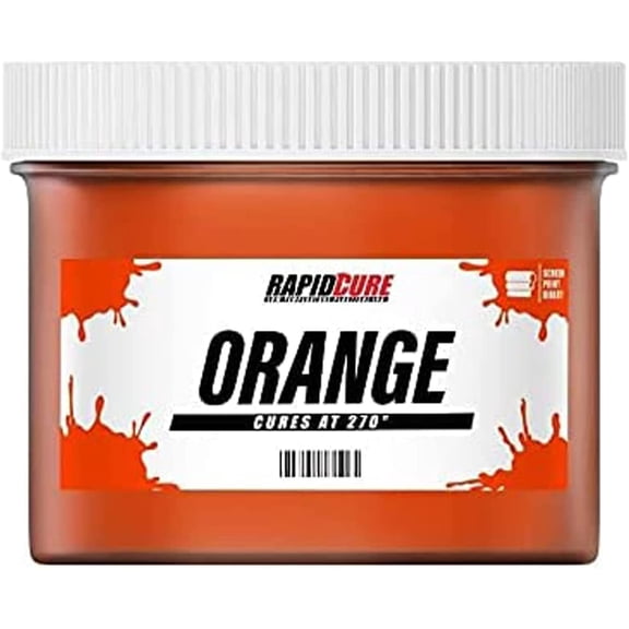 Rapid Cure Orange Screen Printing Ink (5 Gallon - 640oz.) - Plastisol Ink for Screen Printing Fabric - Low Temperature Curing Plastisol by Screen Print Direct - Fast Cure Ink for Silk Screen and Mesh