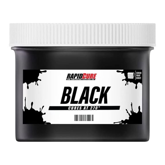 Rapid Cure Black Plastisol Screen Printing Ink  270F Low Cure Screen Printing Ink  640 oz.