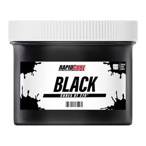 Rapid Cure Black Screen Printing Plastisol Ink 5 Gallon - 640 oz.