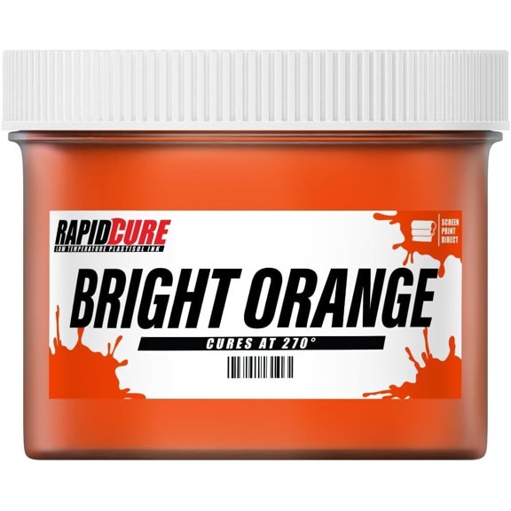 Rapid Cure Bright Orange Screen Printing Plastisol Ink 3.5 Gallon - 448 oz.