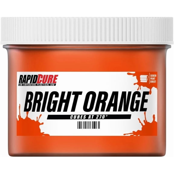 Rapid Cure Bright Orange Screen Printing Plastisol Ink 3.5 Gallon - 448 oz.