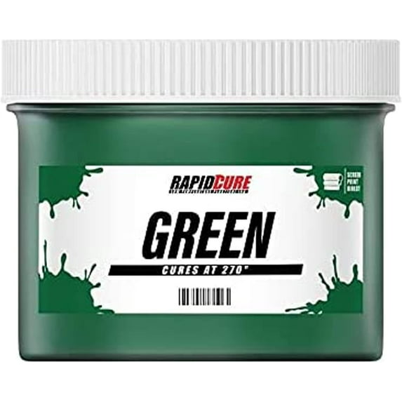 Rapid Cure Screen Printing Ink Green (5 Gallon - 640oz.) - Plastisol Ink for Screen Printing Fabric - Low Temperature Curing Plastisol by Screen Print Direct - Fast Cure Ink for Silk