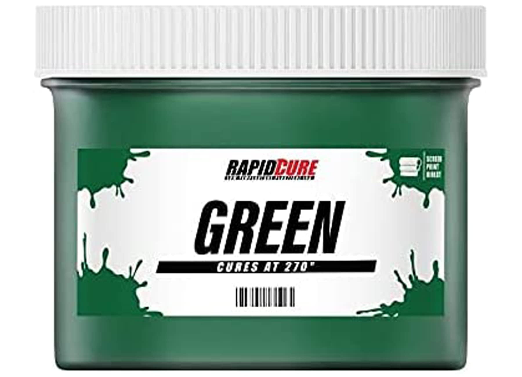 Rapid Cure Screen Printing Ink Green (Pint - 16oz.) - Plastisol Ink for Screen Printing Fabric - Low Temperature Curing Plastisol by Screen Print Direct - Fast Cure Ink for Silk
