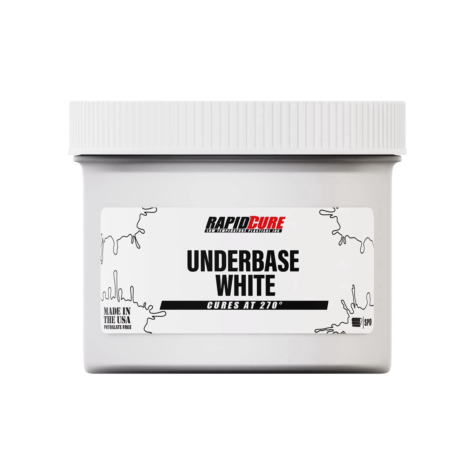 Rapid Cure® Screen Printing Ink Underbase White (Quart - 32oz.) - Plastisol Ink for Screen Printing, Fast Curing Fabric Paint - Screen Print Direct®, USA Made