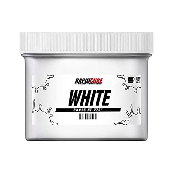 Rapid Cure Screen Printing Ink White (5 Gallon - 640oz.) - Plastisol Ink for Screen Printing, Fast Curing Fabric Paint - Screen Print Direct, USA Made